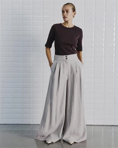 Withblack - WBMaritsa HW Wide Bukser - Summer Grey